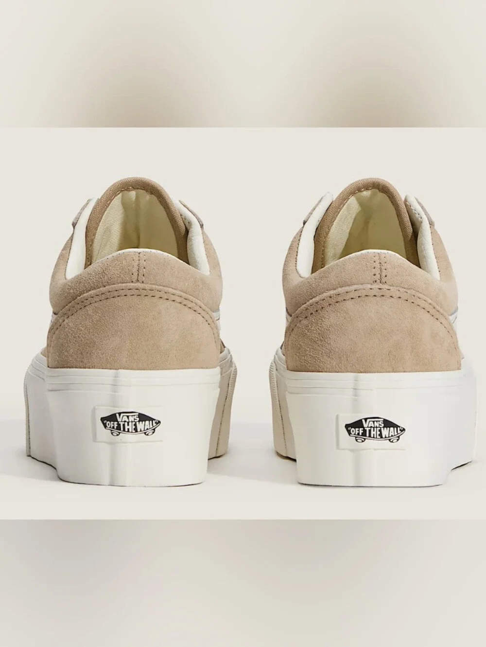 Vans Old Skool Beige Suede Stackform Sneakers Size M6.5 W8 MSRP $80